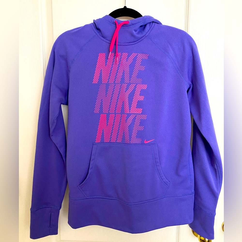 NWOT Nike pullover sweatshirt, Sz M, purple and pink
